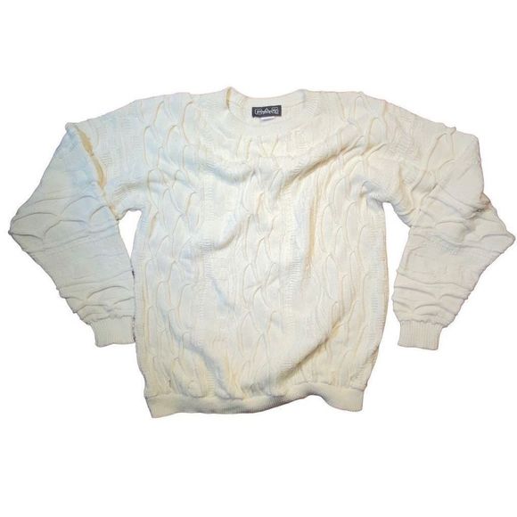 Men’s white GAS brand textured sweater size‎ M - Picture 10 of 12